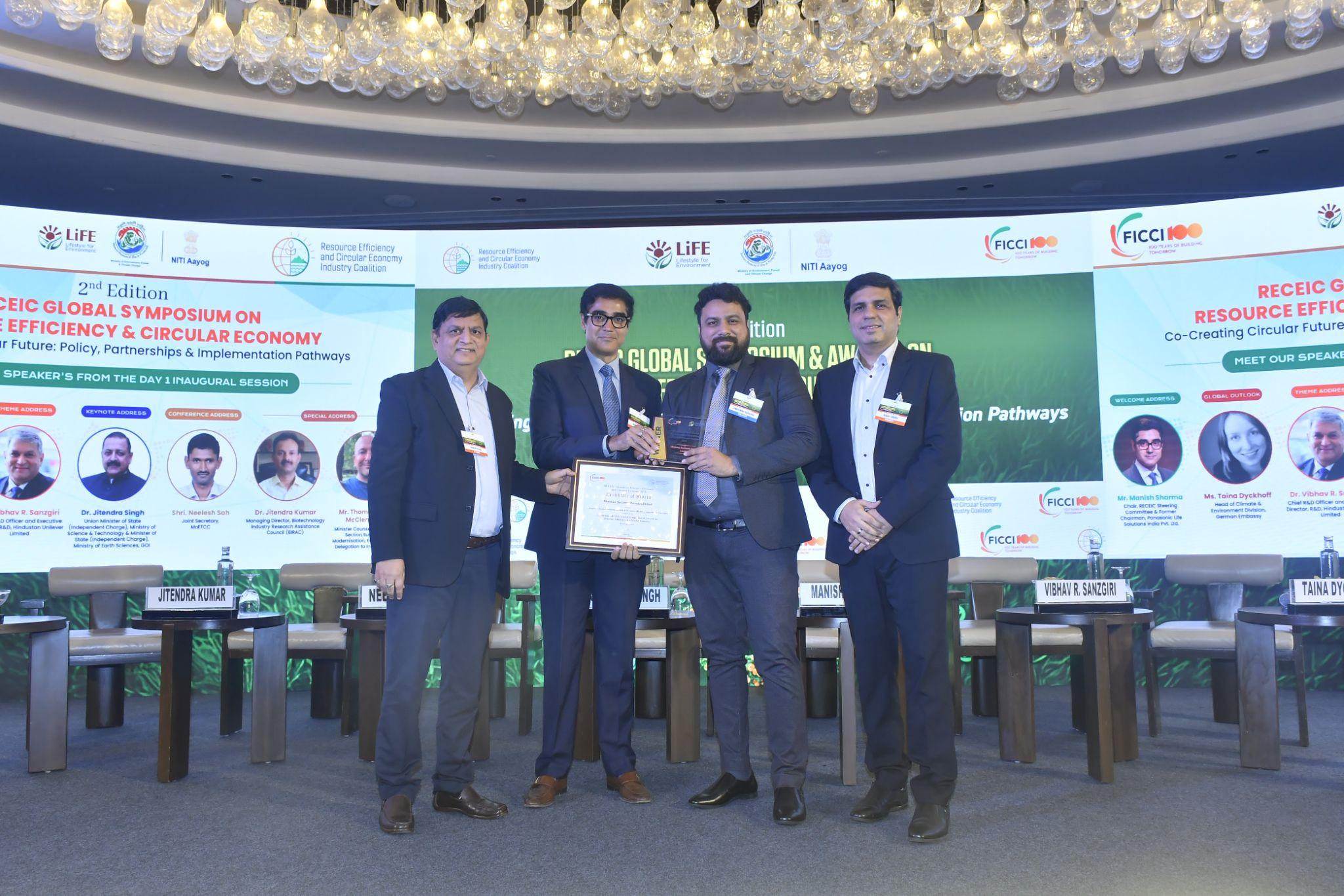 Minimac Systems honoured at the FICCI RECEIC Awards 2025 for Resource Efficiency and Circular Economy Innovations